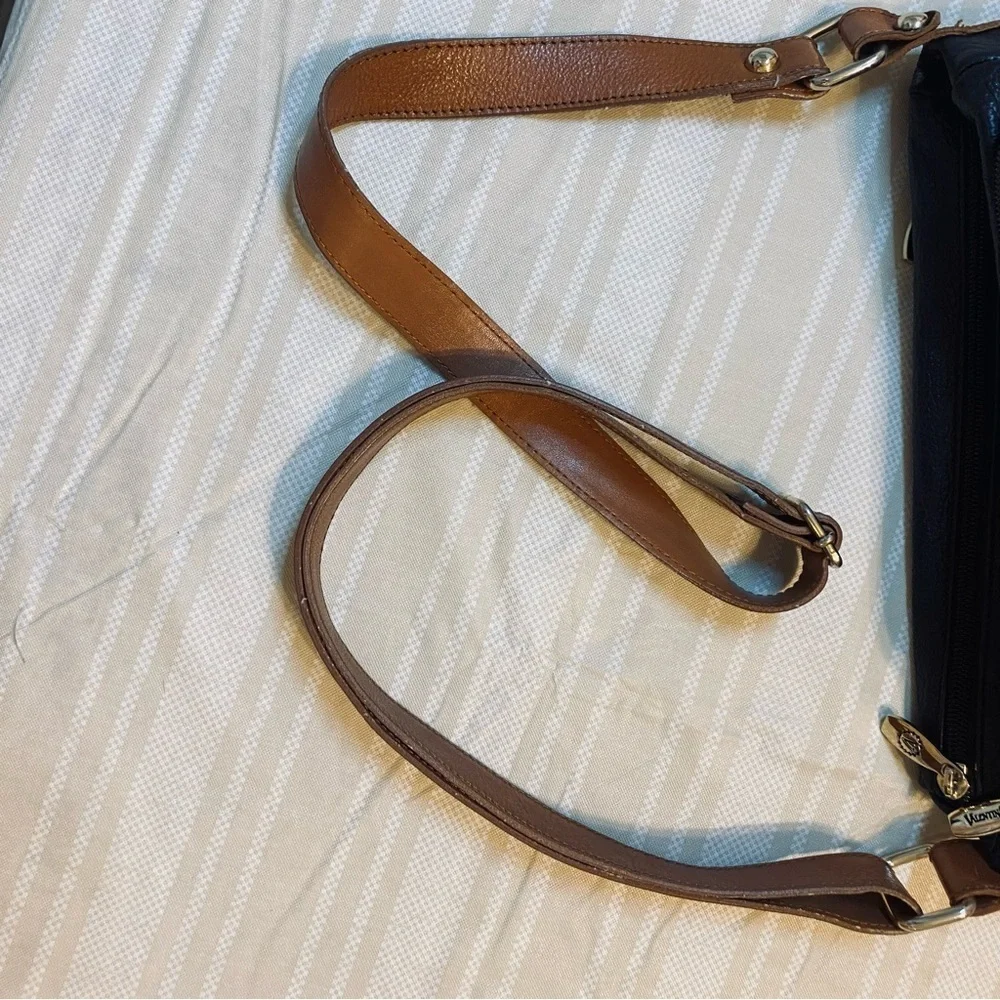 Valentina Black and Brown Shoulder Bag
